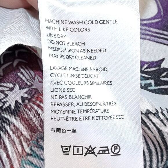 new TUGBOAT/Anthro Dress, M, Midi/Tiered Skirt, Multicolor Floral, Buttons - Picture 13 of 14